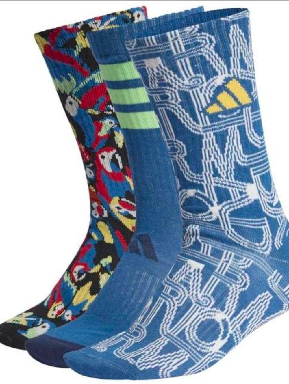 Adidas Farm Rio Women's Patterned Casual Crew Socks - 3-Pack